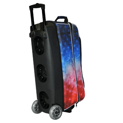 ELITE Basic Triple Roller Red/White/Blue Freedom Bowling Bag - BowlersParadise.com