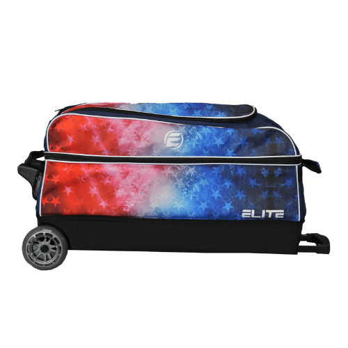 ELITE Basic Triple Roller Red/White/Blue Freedom Bowling Bag - BowlersParadise.com