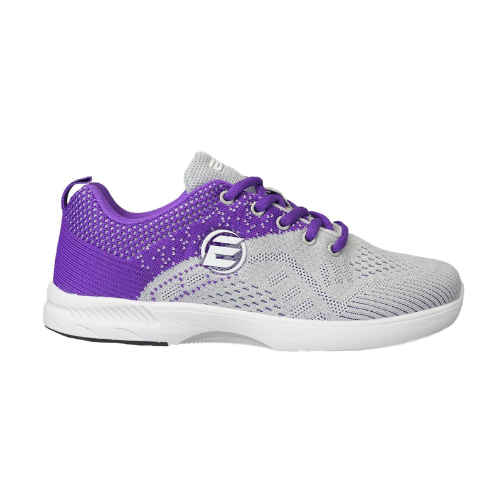 ELITE Women s Comfort Lace Up Grey Violet Bowling Shoes