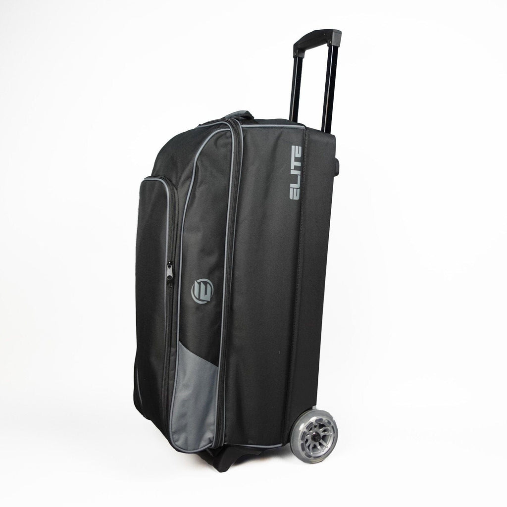 ELITE Basic Triple Roller Bowling Bag Charcoal - BowlersParadise.com