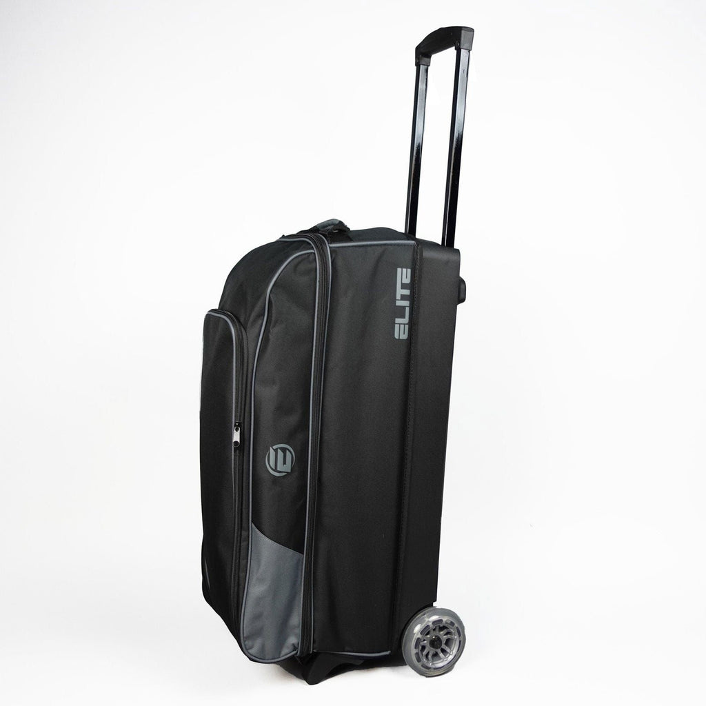 ELITE Basic Triple Roller Bowling Bag Charcoal - BowlersParadise.com