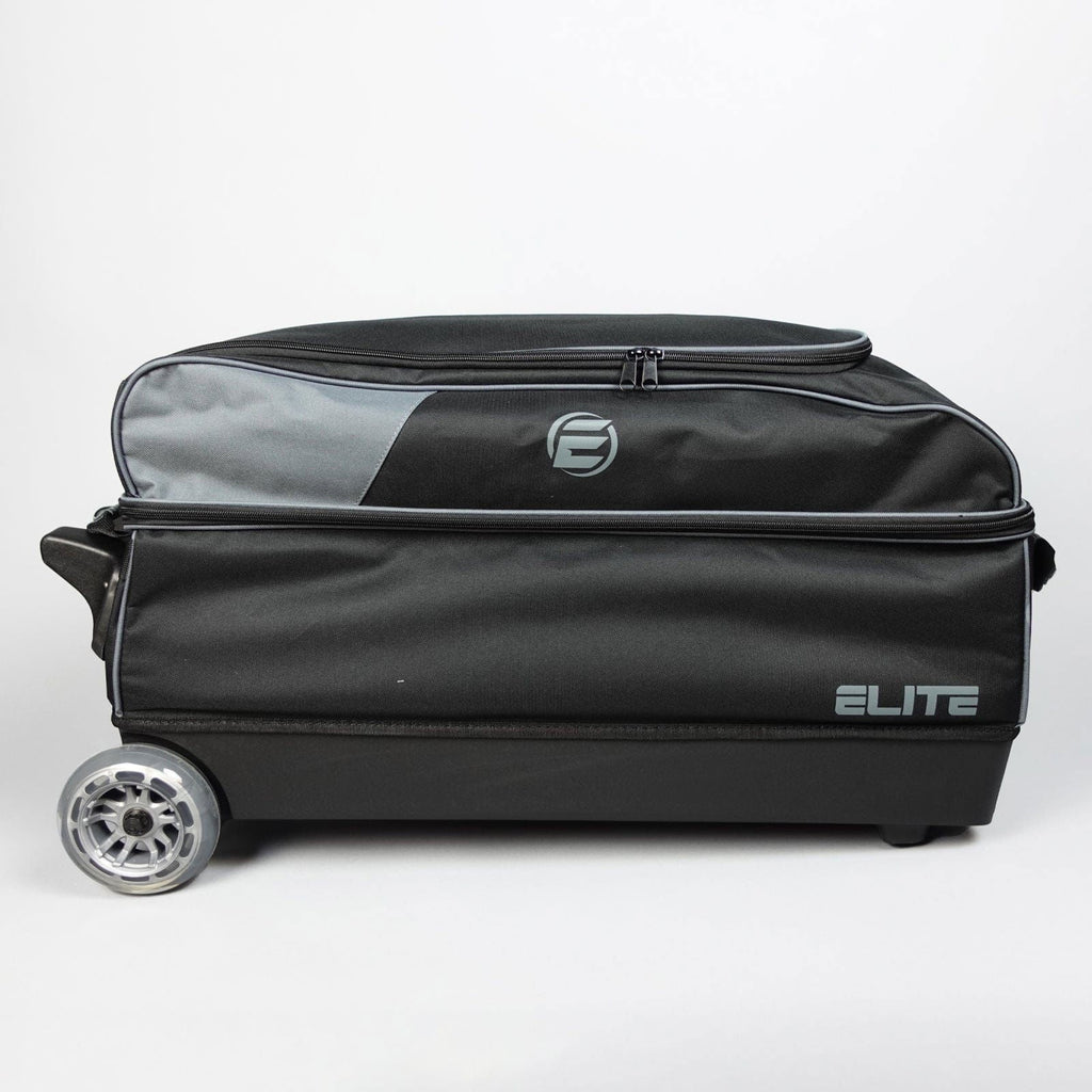ELITE Basic Triple Roller Bowling Bag Charcoal - BowlersParadise.com