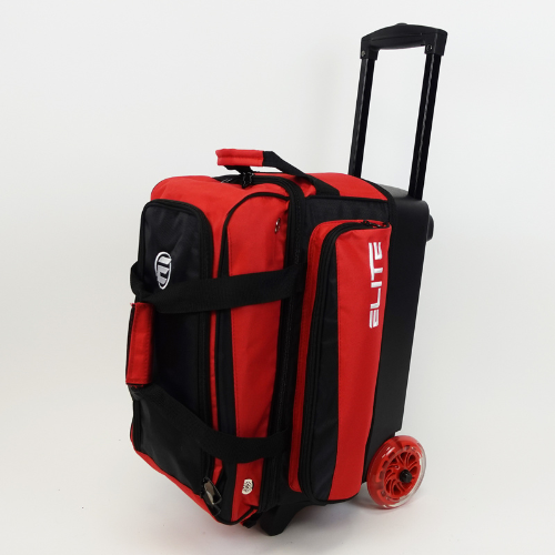 ELITE Deluxe Double Roller Bowling Bag Red