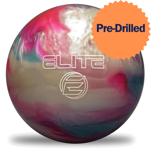 PRE-DRILLED ELITE Star Pink/Sky Blue/White Bowling Ball - BowlersParadise.com