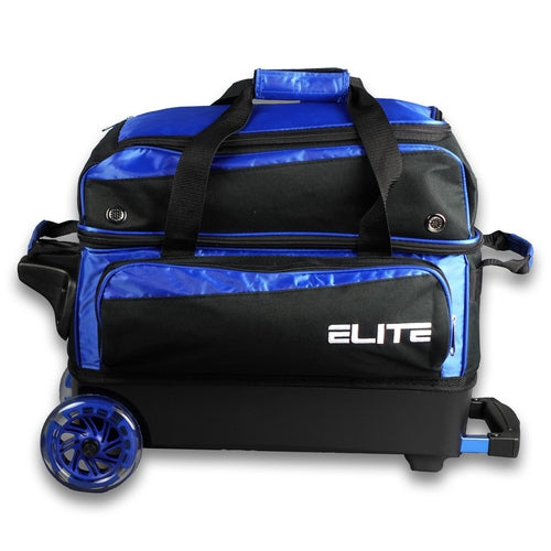 ELITE Deluxe Double Roller Bowling Bag Royal Blue –