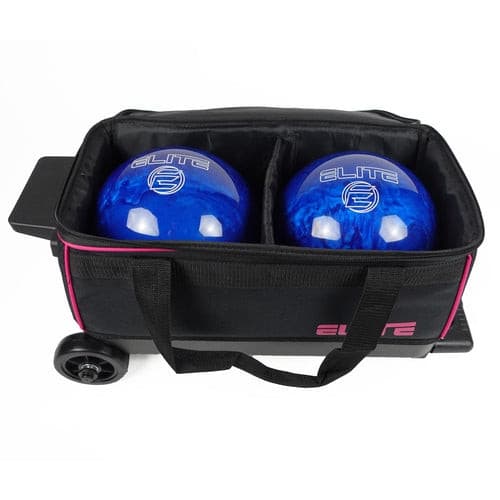 Elite Double Roller Pink Bowling Bag | 2 Ball Bowling Bag